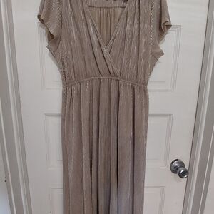 Baltic Born Shimmering Taupe Maxi Dress